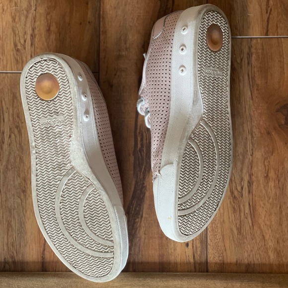 rag & bone Standard Issue pink leather lace up perforated sneakers 37 - Picture 5 of 7
